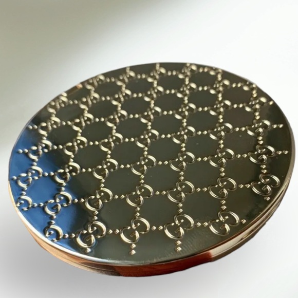 COPY - NWB Gucci Gold Monogram Embossed Compact Pocket Mirror with Box - Picture 2 of 6